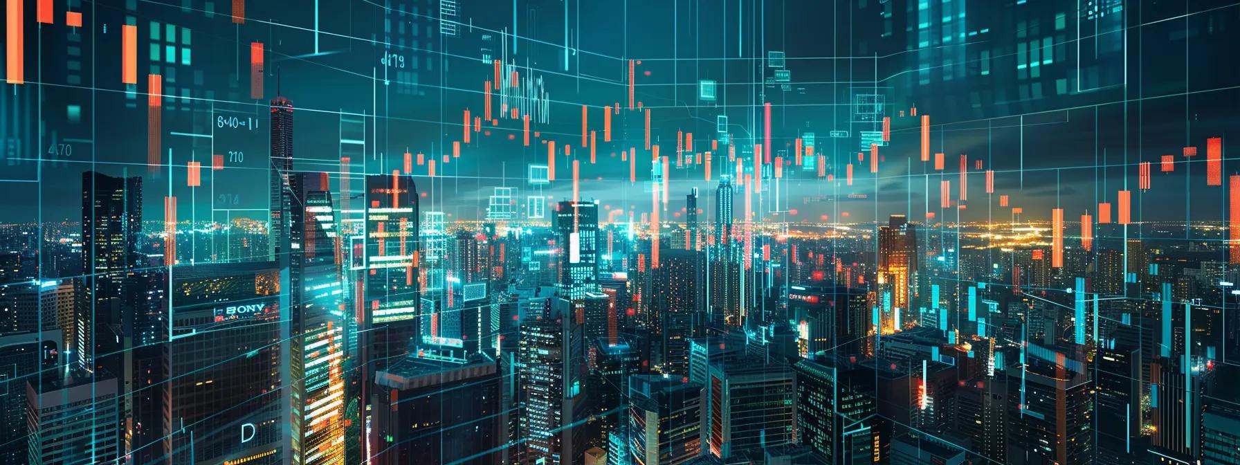 a dynamic, illustrative financial landscape showcases a futuristic city skyline with towering tech company logos, vibrant stock market graphs, and digital displays, symbolizing the intricate strategies of fundamental analysis in diverse investment sectors. a dynamic, illustrative financial landscape showcases a futuristic city skyline with towering tech company logos, vibrant stock market graphs, and digital displays, symbolizing the intricate strategies of fundamental analysis in diverse investment sectors.