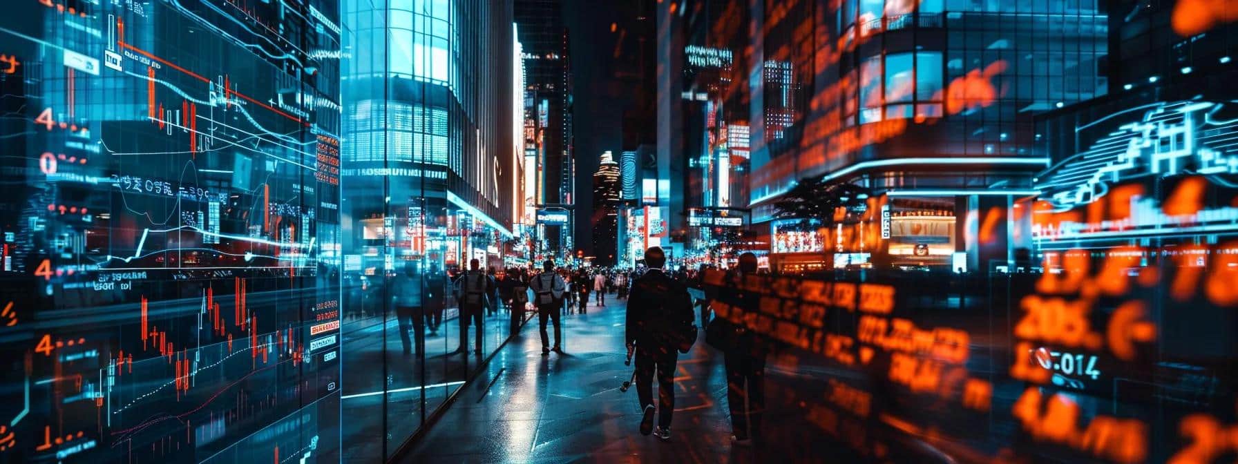 a dynamic scene of a bustling financial district at dusk, illuminated by glowing screens displaying stock charts and market trends, capturing the essence of fundamental analysis and investor strategy in action. a dynamic scene of a bustling financial district at dusk, illuminated by glowing screens displaying stock charts and market trends, capturing the essence of fundamental analysis and investor strategy in action.