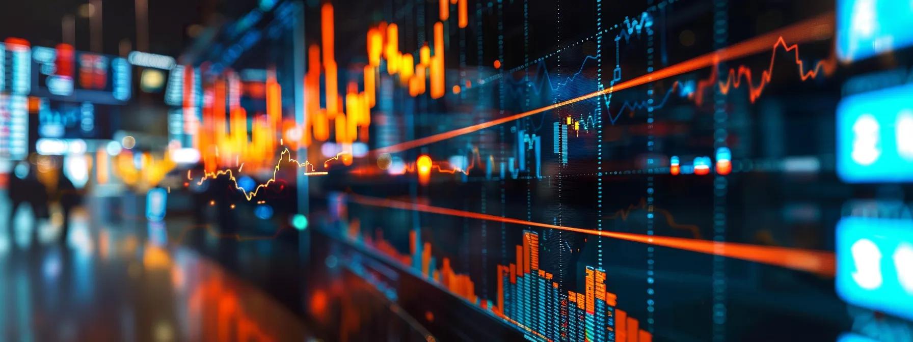 a dynamic stock market scene captures the essence of investing, with vibrant candlestick charts and glowing trend lines against a backdrop of a bustling trading floor, symbolizing the power of stock signals and informed decision-making. a dynamic stock market scene captures the essence of investing, with vibrant candlestick charts and glowing trend lines against a backdrop of a bustling trading floor, symbolizing the power of stock signals and informed decision-making.