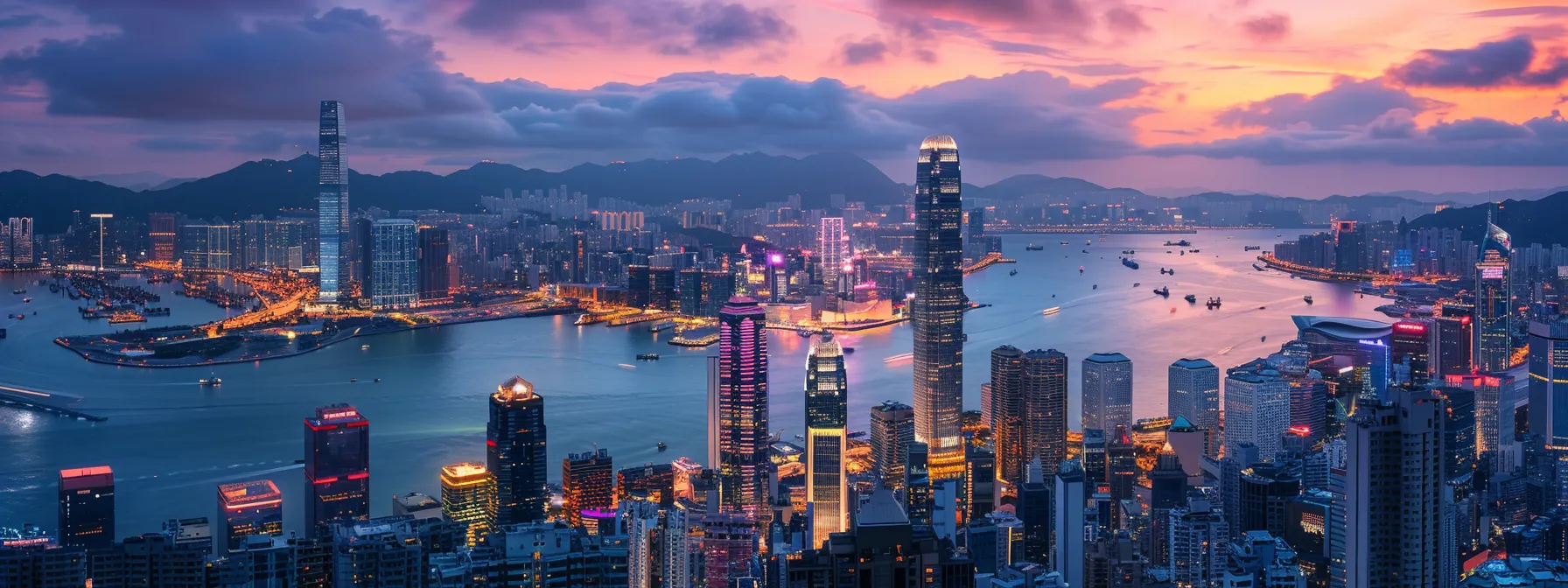 a compelling visual of a bustling financial district at dusk, where skyscrapers are illuminated by vibrant neon lights, symbolizing the dynamic interplay of economic indicators and market trends.