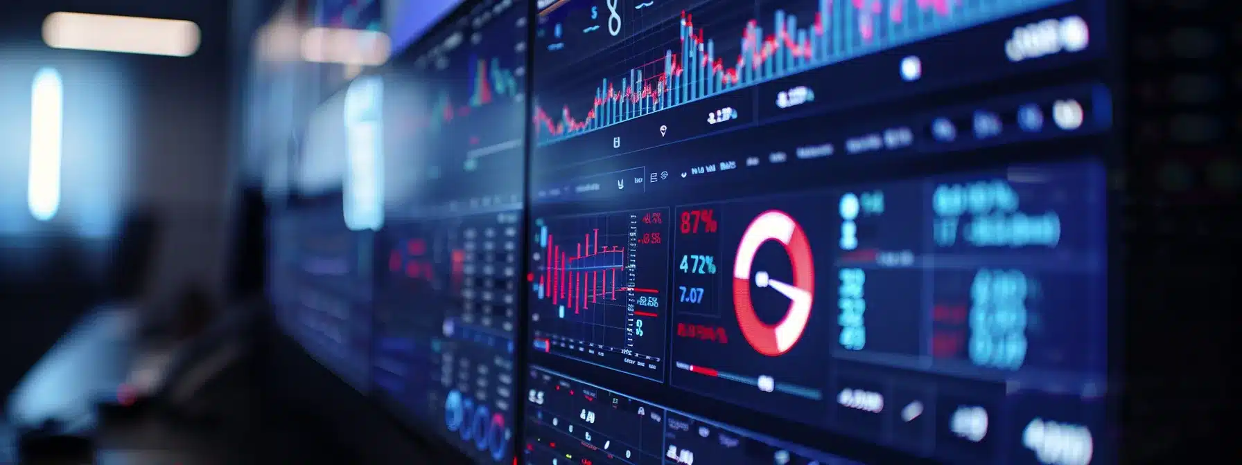 a dynamic close-up of a digital dashboard displaying vibrant investment alerts and fluctuating market graphs, illuminated by soft blue lighting that accentuates the modern technology theme, symbolizing effective portfolio management and responsive trading strategies.