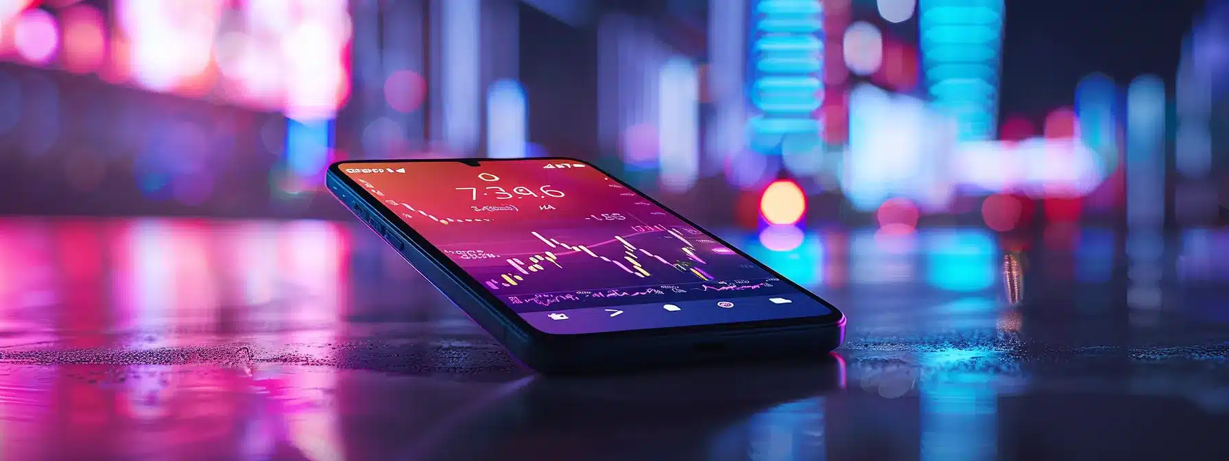 a dynamic scene captures a glowing smartphone screen displaying stock price alerts with vibrant rising graphs in the background, symbolizing the swift and empowering nature of modern investing. a dynamic scene captures a glowing smartphone screen displaying stock price alerts with vibrant rising graphs in the background, symbolizing the swift and empowering nature of modern investing.