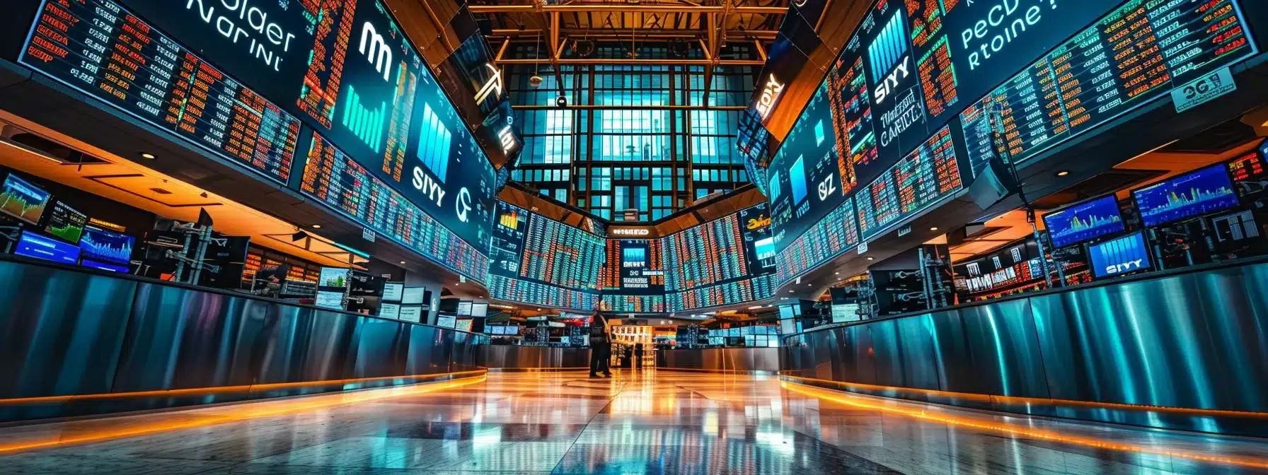 a dynamic trading workspace illuminated by vibrant screens displaying real-time stock alerts, each tailored to reflect customized metrics that enhance decision-making for investors. a dynamic trading workspace illuminated by vibrant screens displaying real-time stock alerts, each tailored to reflect customized metrics that enhance decision-making for investors.