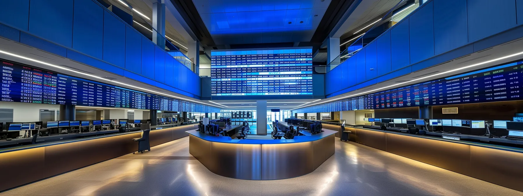 a dynamic trading workstation illuminated by vibrant screens displaying real-time market data and customizable alerts, capturing the essence of modern finance and strategic decision-making. a dynamic trading workstation illuminated by vibrant screens displaying real-time market data and customizable alerts, capturing the essence of modern finance and strategic decision-making.