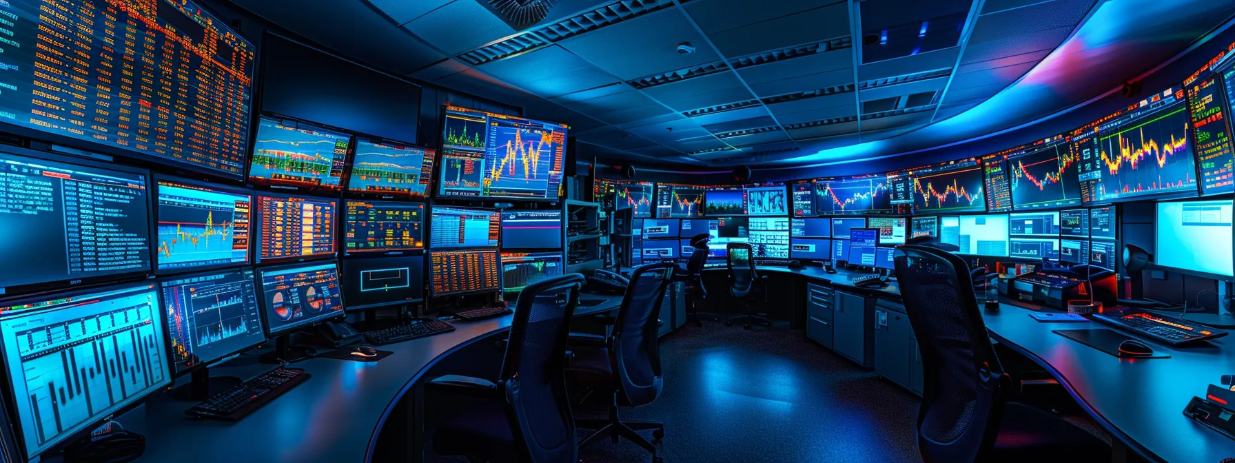 a vibrant trading workspace filled with dynamic stock charts and analytical tools illuminating a trader's focused expression, symbolizing the synergy of strategy and technology in maximizing stock alert systems.